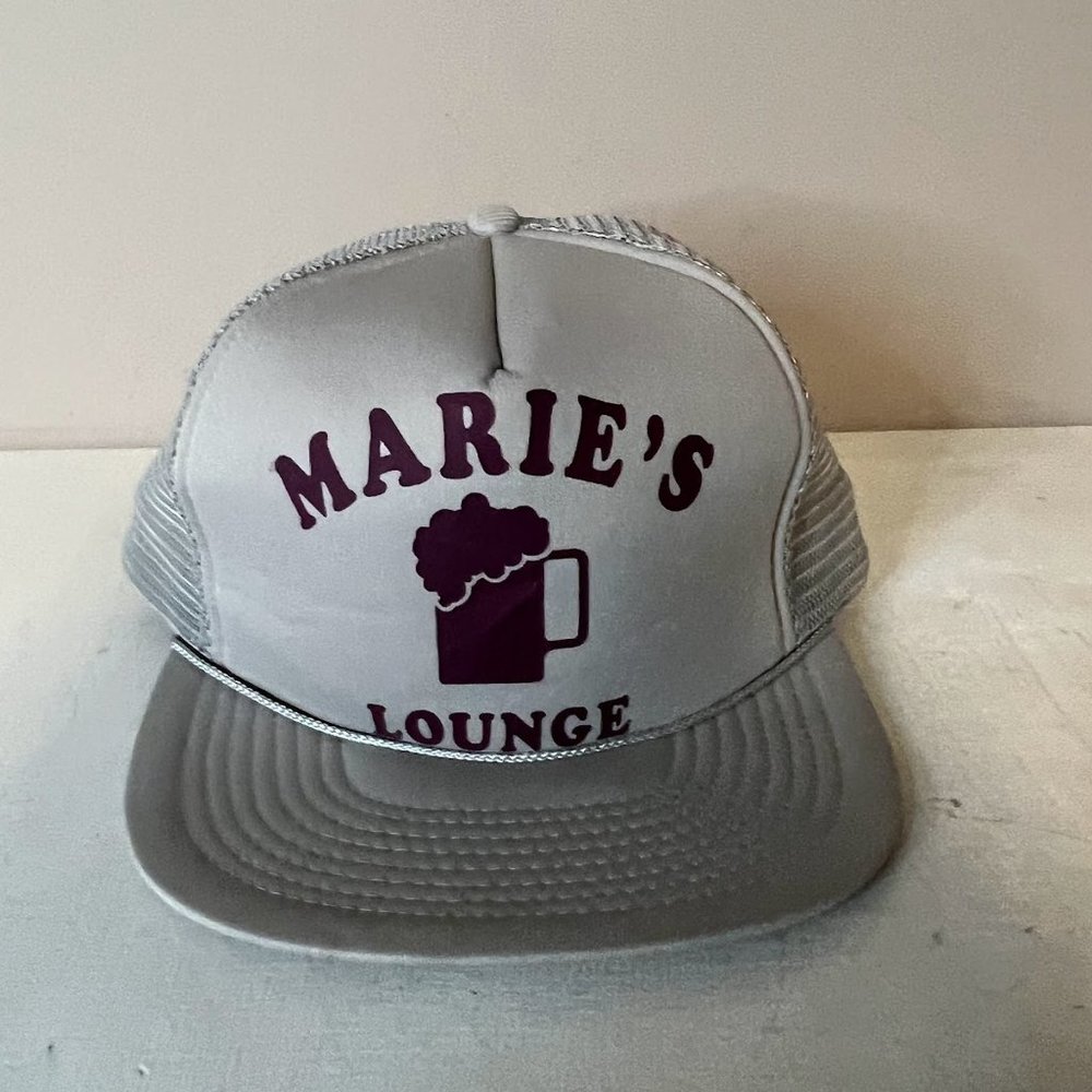 Vintage 80s Marie's Lounge Mesh Trucker Hat Tavern Beer